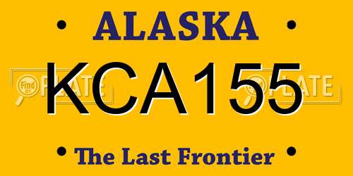 KCA155 Alaska License Plate