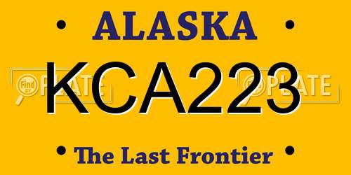KCA223 Alaska License Plate