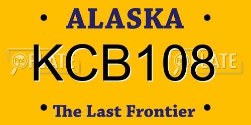 KCB108 Alaska License Plate