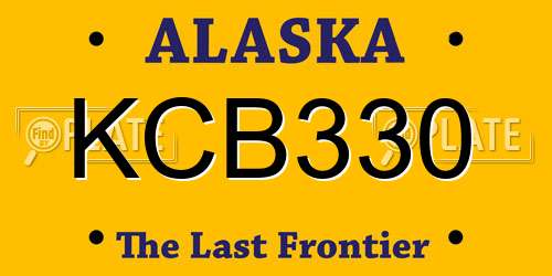 KCB330 Alaska License Plate
