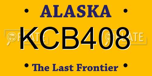 KCB408 Alaska License Plate