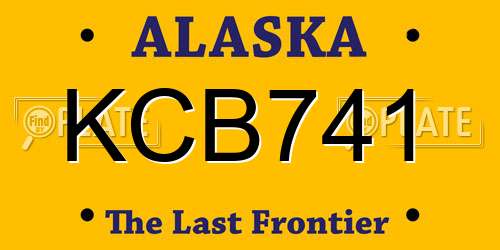 KCB741 Alaska License Plate