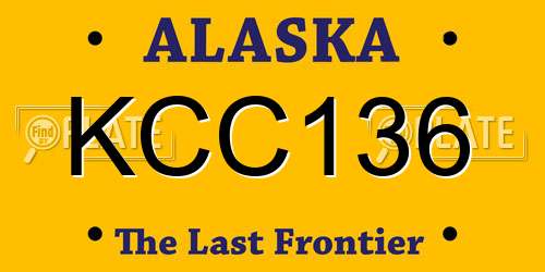 KCC136 Alaska License Plate