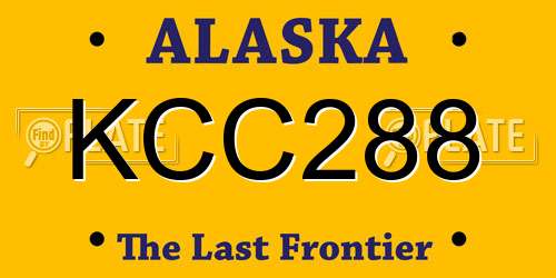 KCC288 Alaska License Plate