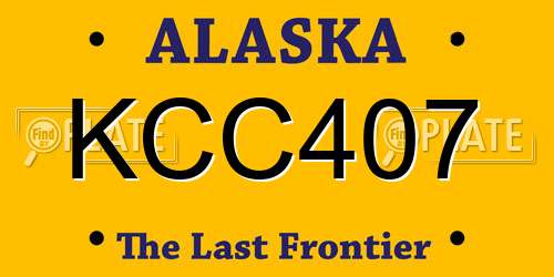 KCC407 Alaska License Plate