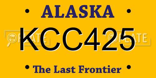 KCC425 Alaska License Plate
