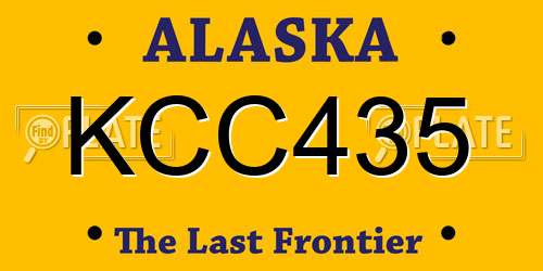 KCC435 Alaska License Plate