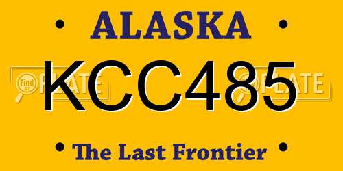 KCC485 Alaska License Plate