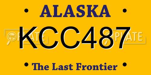 KCC487 Alaska License Plate
