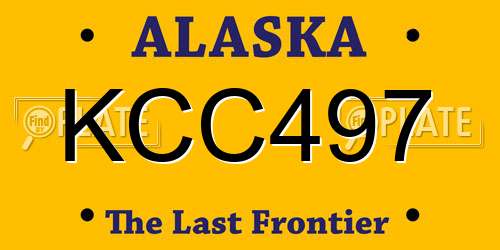 KCC497 Alaska License Plate