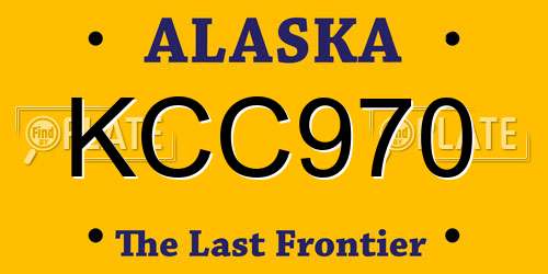 KCC970 Alaska License Plate