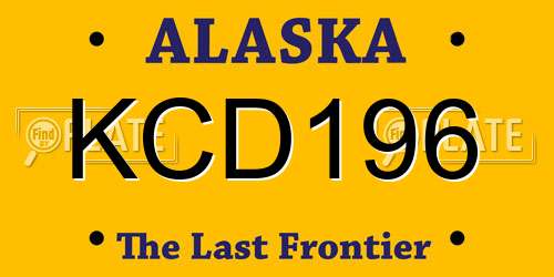 KCD196 Alaska License Plate