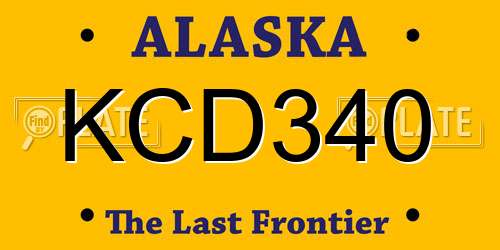 KCD340 Alaska License Plate