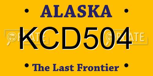 KCD504 Alaska License Plate