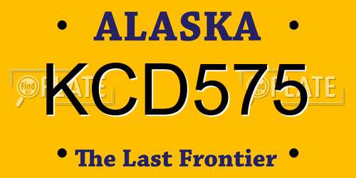 KCD575 Alaska License Plate