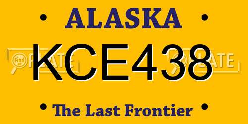 KCE438 Alaska License Plate