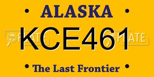 KCE461 Alaska License Plate