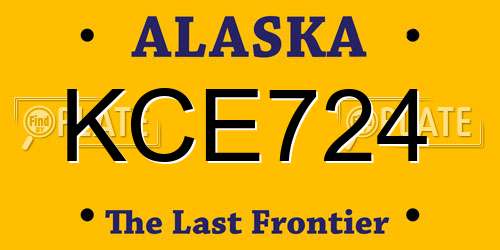 KCE724 Alaska License Plate