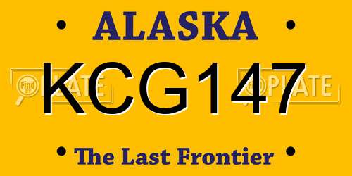 KCG147 Alaska License Plate