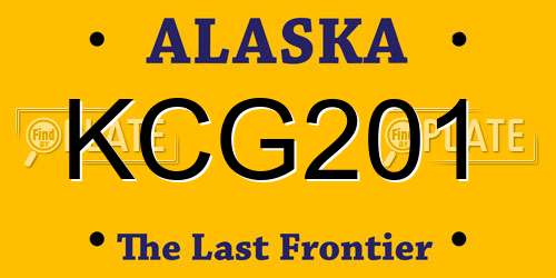 KCG201 Alaska License Plate