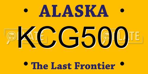 KCG500 Alaska License Plate