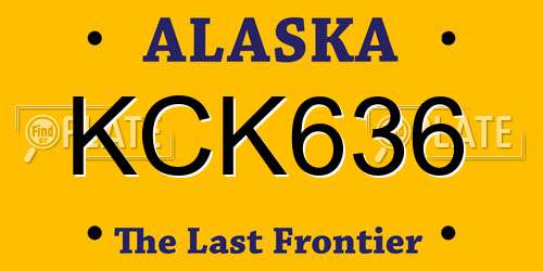 KCK636 Alaska License Plate