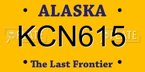 KCN615 Alaska License Plate