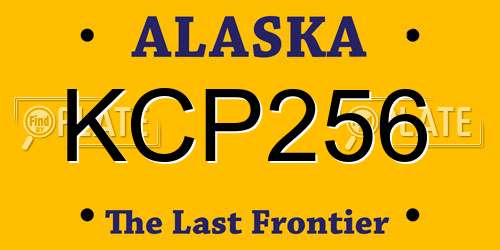 KCP256 Alaska License Plate