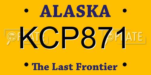 KCP871 Alaska License Plate