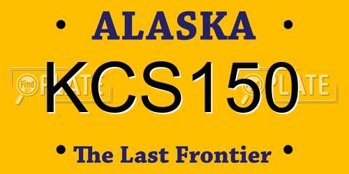 KCS150 Alaska License Plate