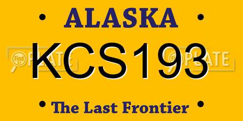 KCS193 Alaska License Plate