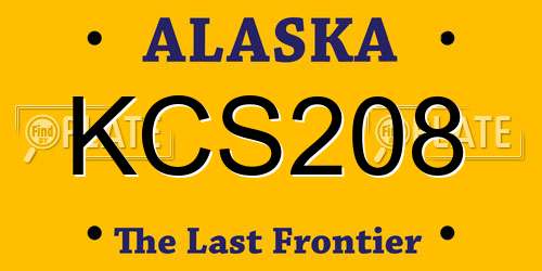 KCS208 Alaska License Plate