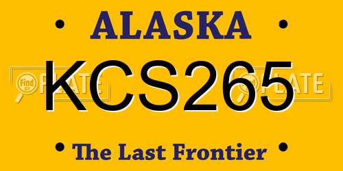 KCS265 Alaska License Plate