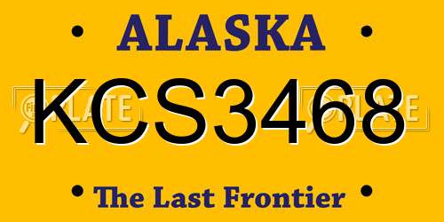 KCS3468 Alaska License Plate