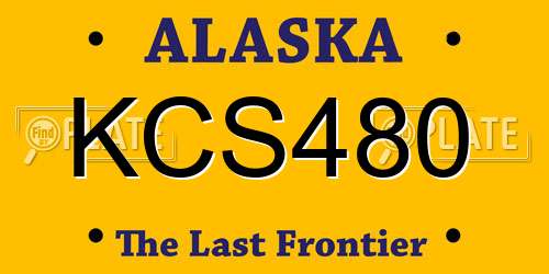 KCS480 Alaska License Plate
