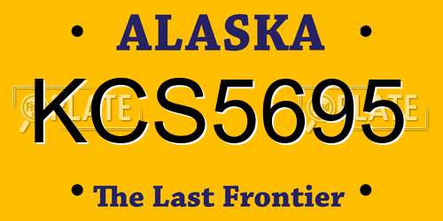 KCS5695 Alaska License Plate