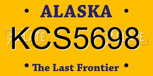 KCS5698 Alaska License Plate
