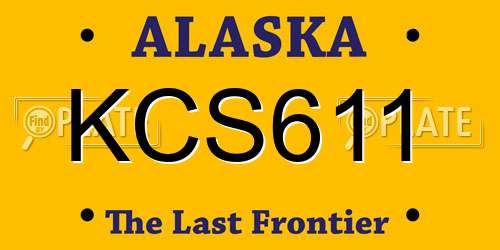 KCS611 Alaska License Plate