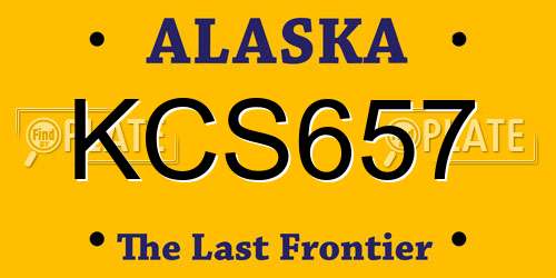 KCS657 Alaska License Plate