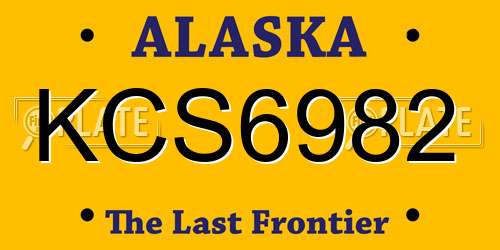 KCS6982 Alaska License Plate
