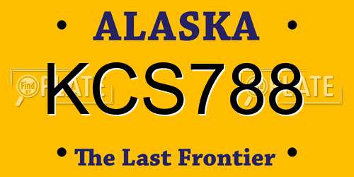 KCS788 Alaska License Plate