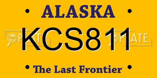 KCS811 Alaska License Plate