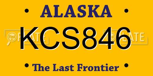 KCS846 Alaska License Plate