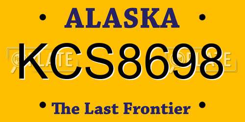 KCS8698 Alaska License Plate