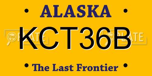 KCT36B Alaska License Plate