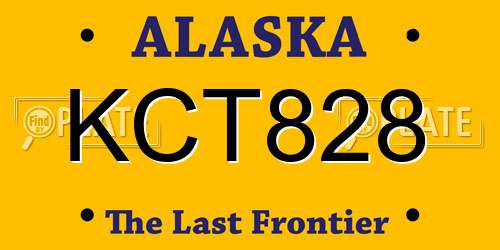 KCT828 Alaska License Plate