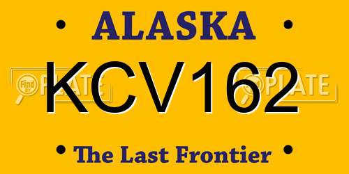 KCV162 Alaska License Plate