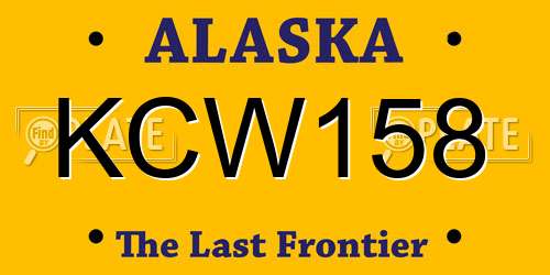 KCW158 Alaska License Plate