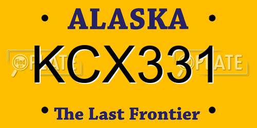 KCX331 Alaska License Plate