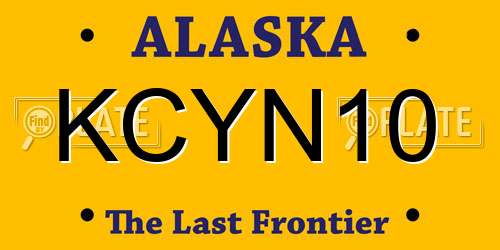 KCYN10 Alaska License Plate